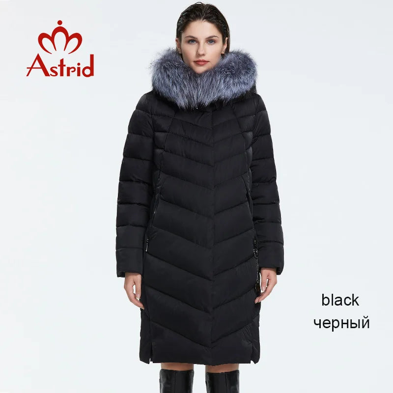 Astrid 2022 Winter new arrival down jacket women with a fur collar loose clothing outerwear quality women winter coat FR-2160