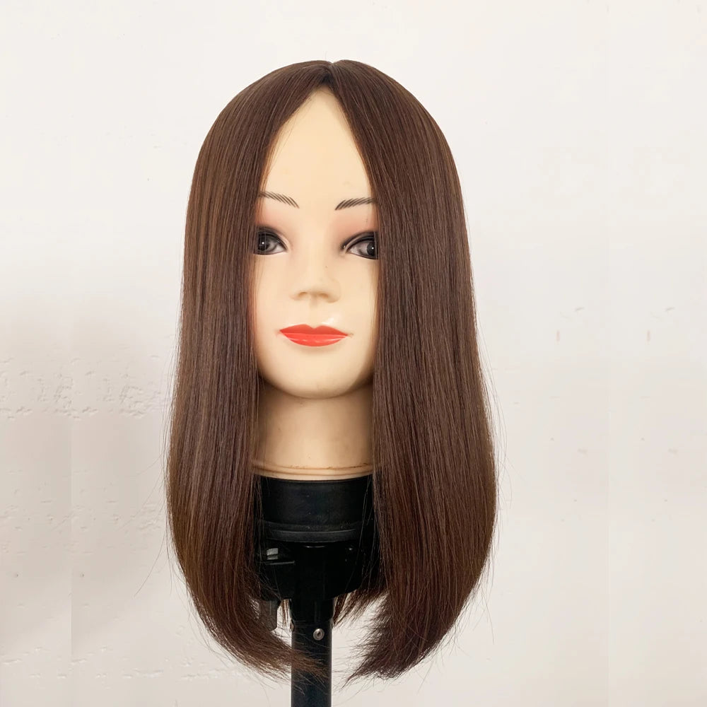 Brown Skin Silk Top Jewish Wig Bob Wig Straight Virgin European Human Hair Sheitels Kosher Wig Same Length #4 #2 #1b Available