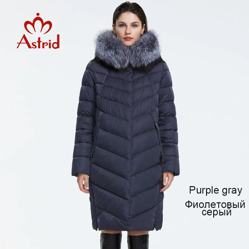 Astrid 2022 Winter new arrival down jacket women with a fur collar loose clothing outerwear quality women winter coat FR-2160