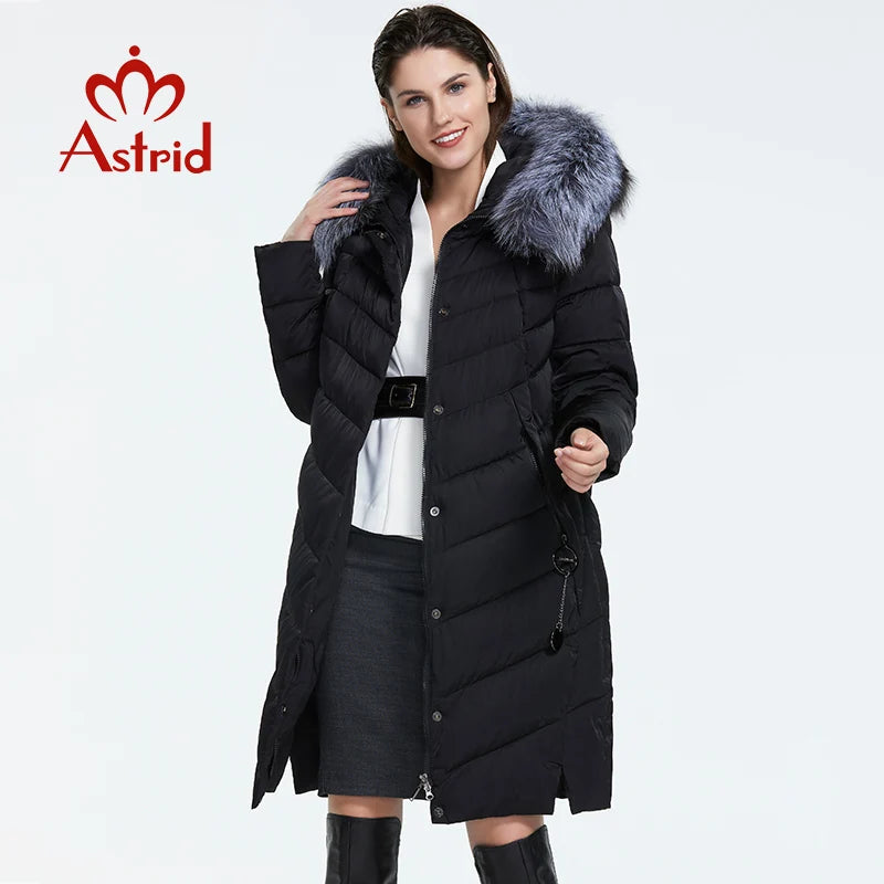 Astrid 2022 Winter new arrival down jacket women with a fur collar loose clothing outerwear quality women winter coat FR-2160