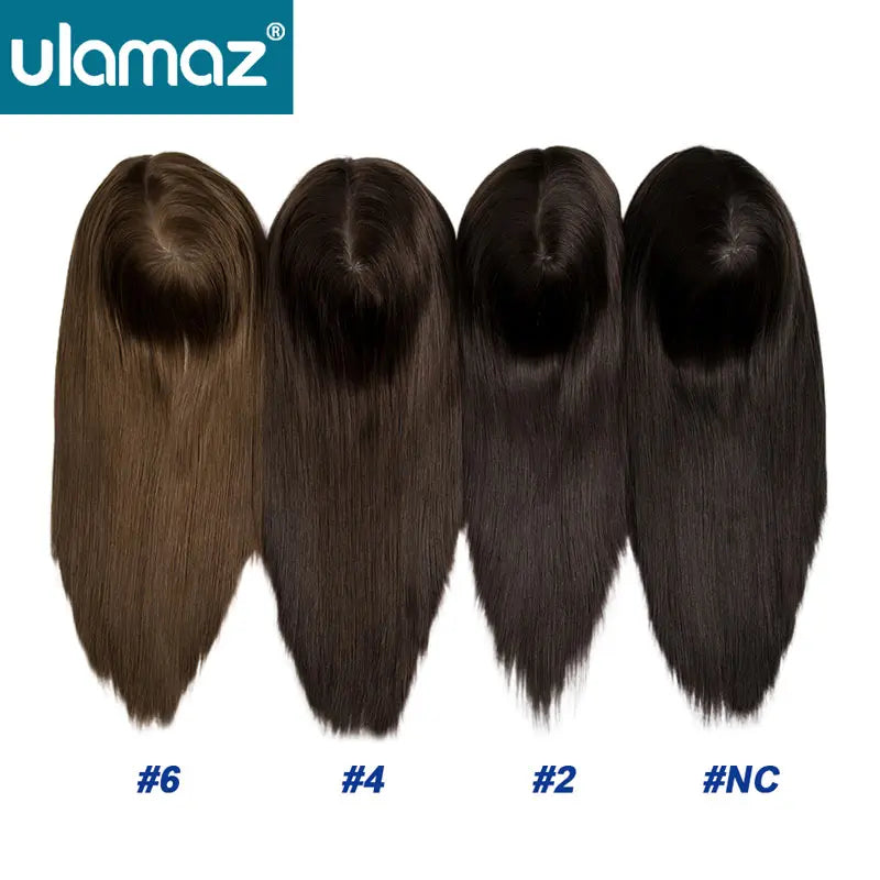 (In Stock)- Straight Hair Topper for Women Long Hair Wigs Human Hair Topper Women's Natural Hairpieces Injection Woman Wigs