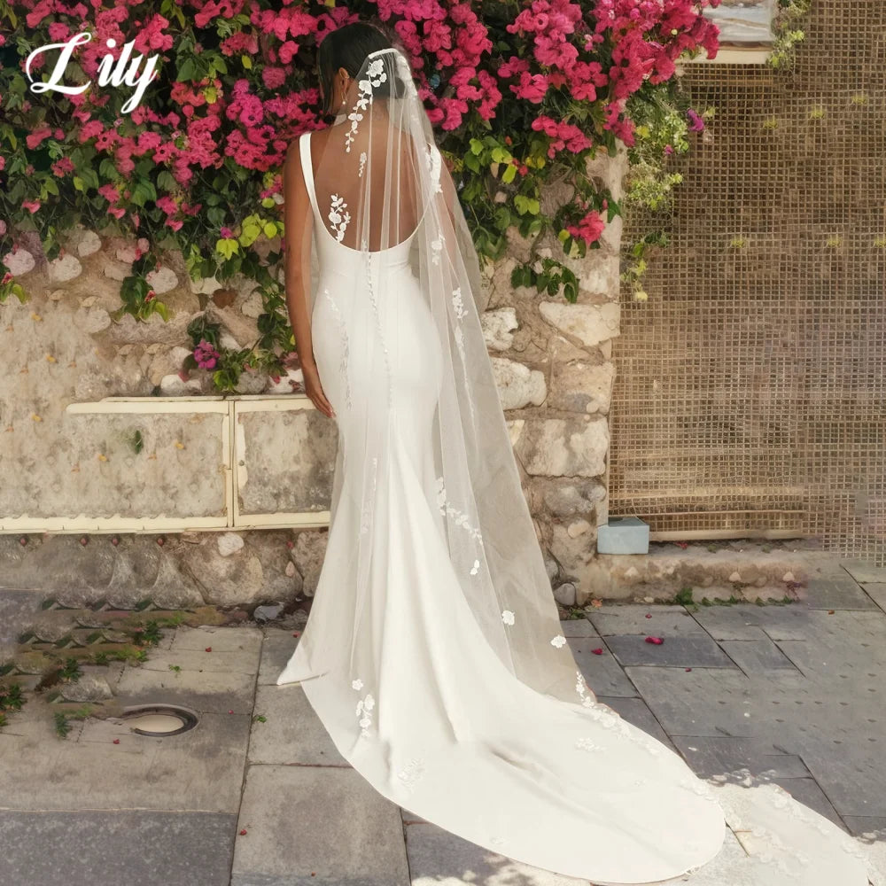 Lily White Elegant Prom Gown Strapless Backless Prom Dresses Satin Mermaid Wedding Trailing Evening Dress حزب فساتين Customized