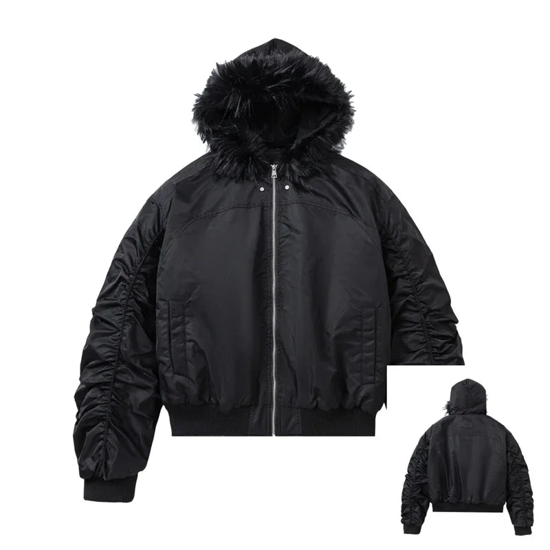 Women's Winter Down Jacket with Hood Female Winter 2024 Lightweight Padded Women Short Down Padding Jacket with Fur for Women