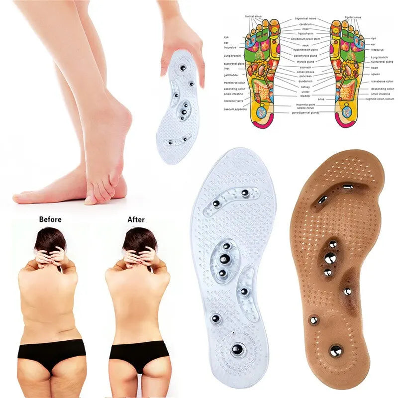 1Pair Silicone Orthopedic Massage Insoles for Men Women Slimming Breathable Running Shoes Cushion Feet Care Sport Insoles