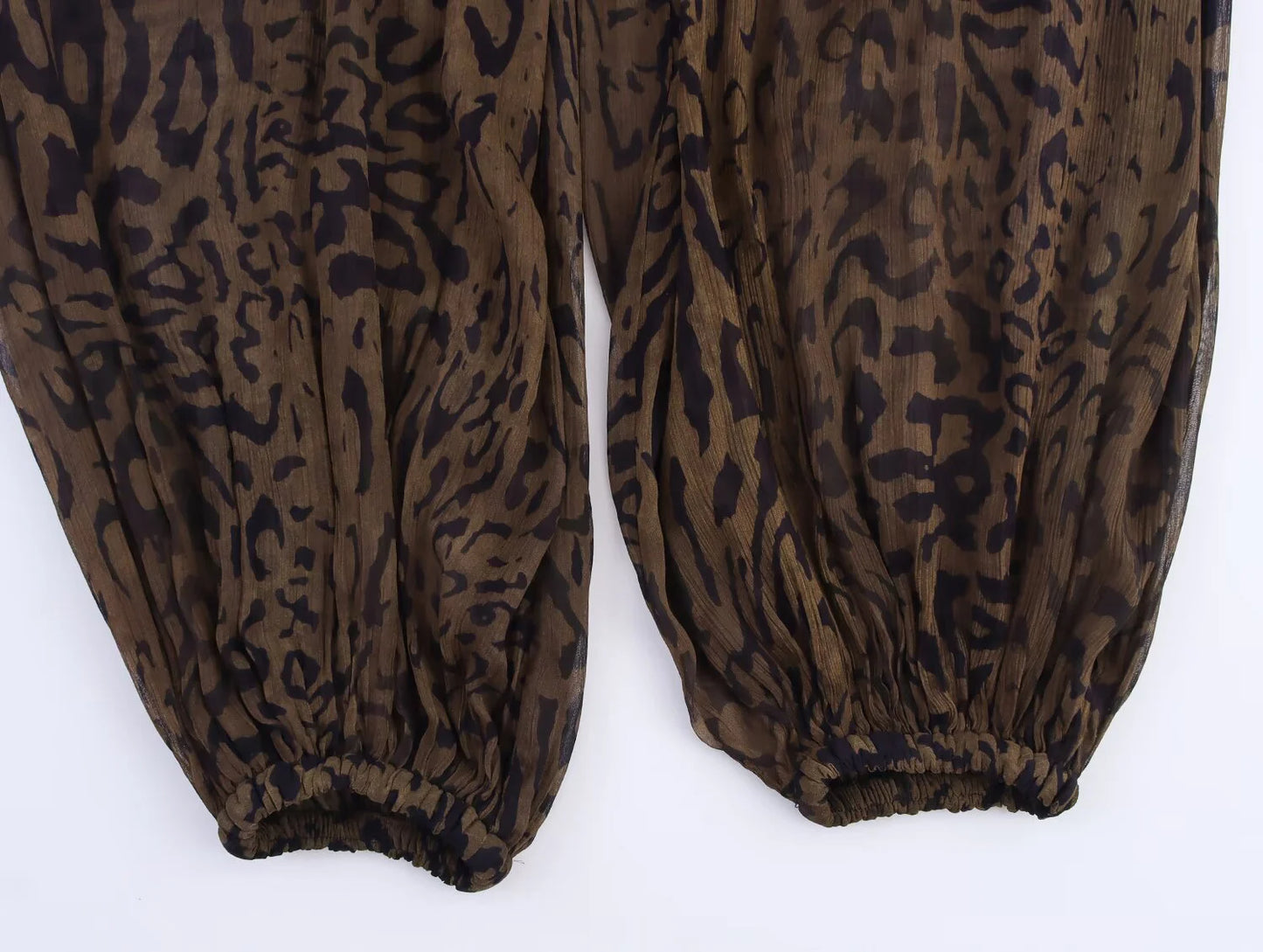 ZERAINS Autumn new women's clothing European and American style loose casual temperament simple animal print lantern pants