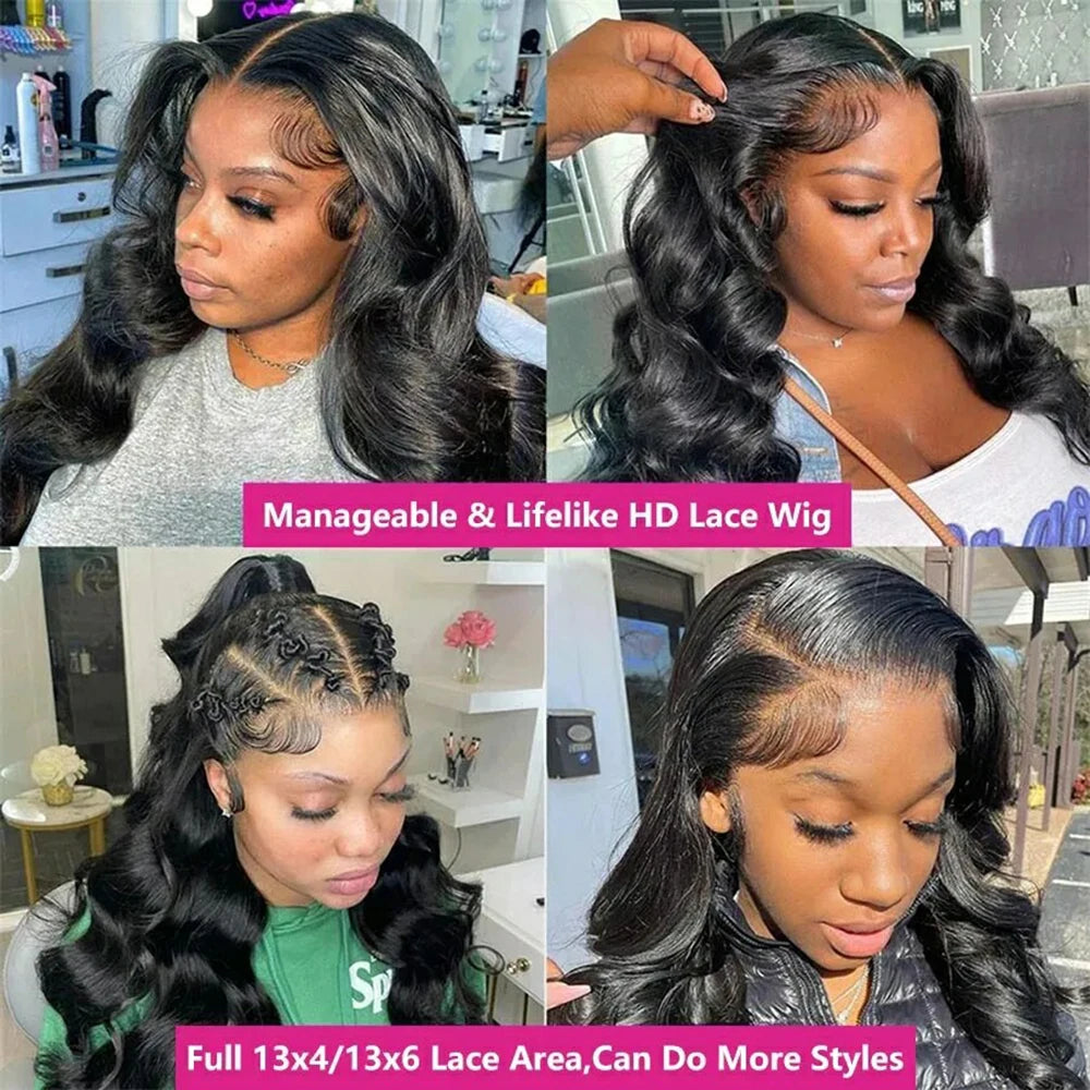13x4 Hd Lace Frontal Wig 13x6 Lace Front Human Hair Wigs For Black Women 30 32 Inch Body Wave Lace Front Wig Brazilian Hair Wig