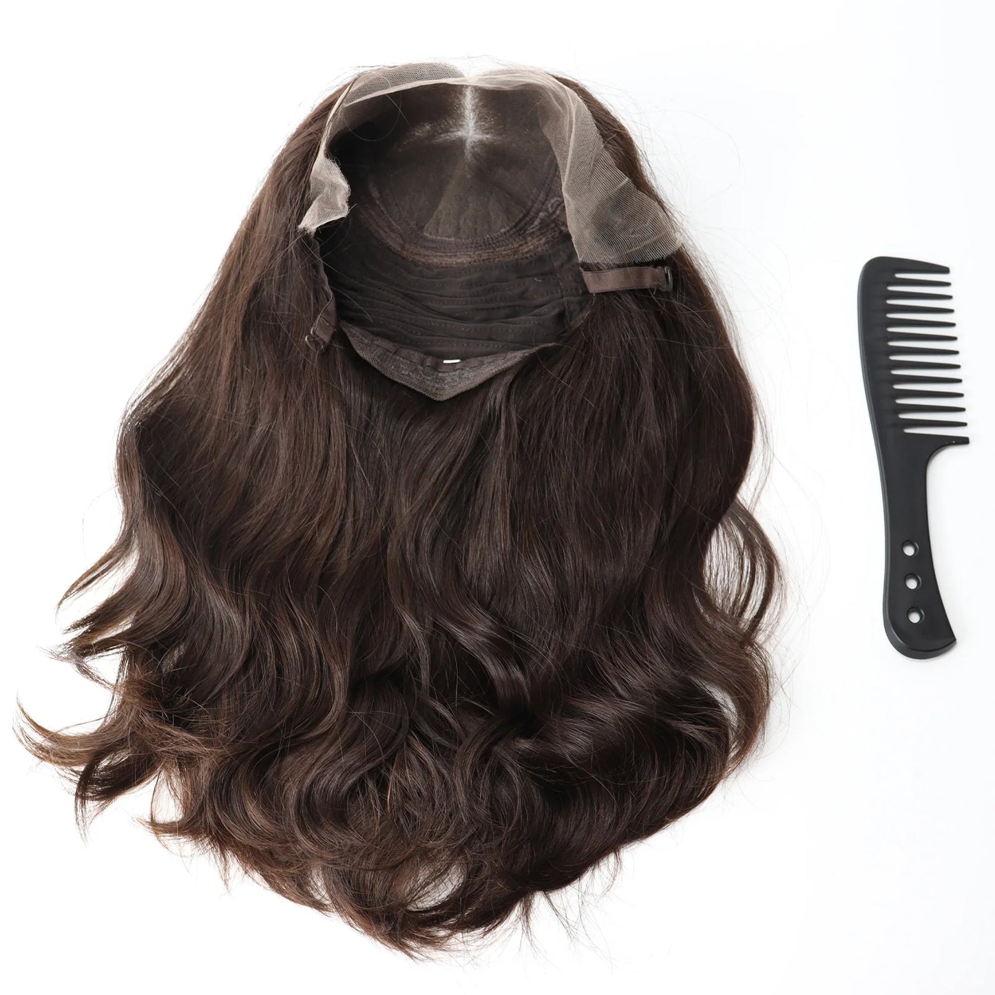 Sheitels Wig Swiss HD Lace Top Natural Wave Real Virgin European Hair Jewish Kosher Wig Thin Light Breathable Natural Hairline