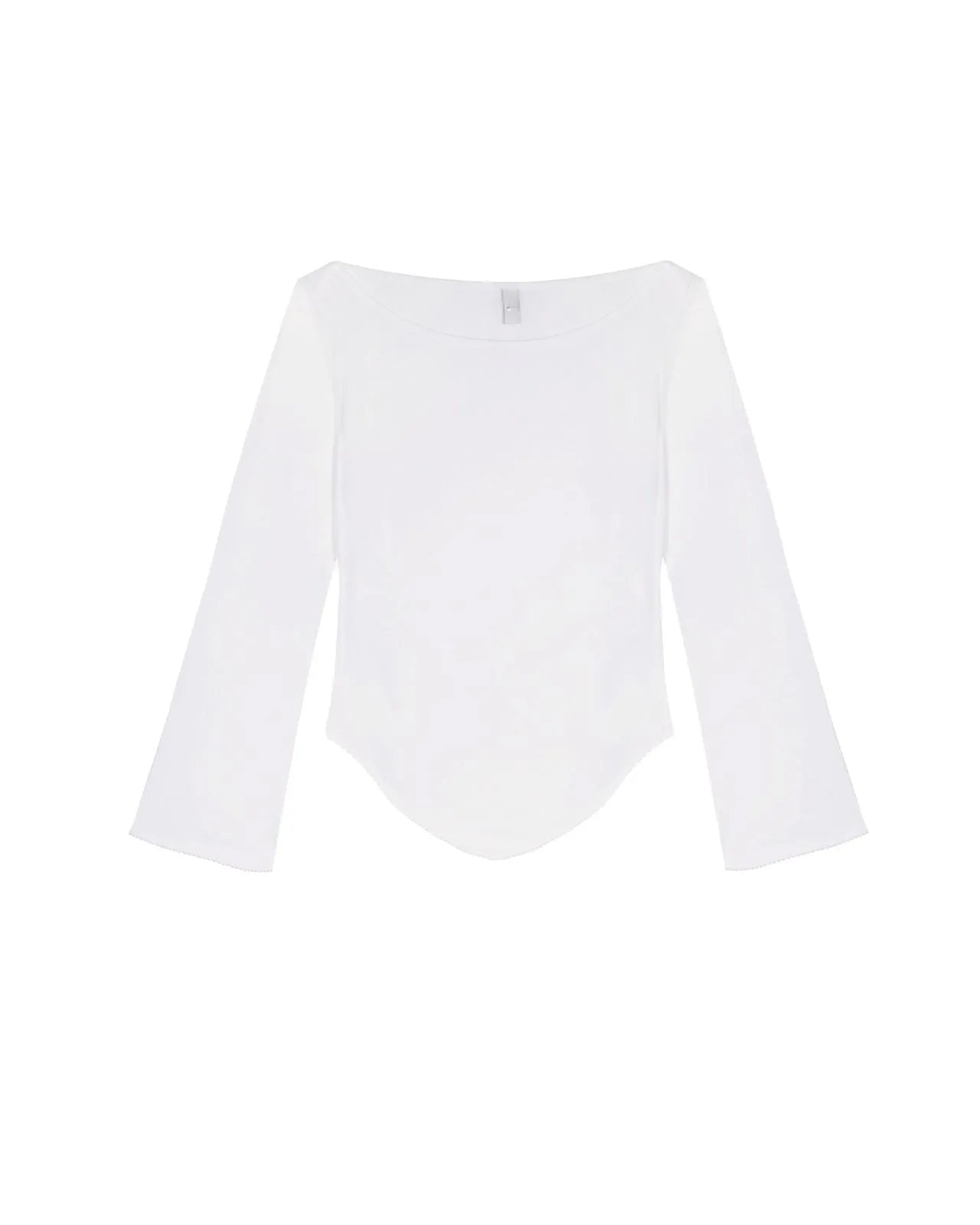 Cou Autumn Three-Quarter Sleeve Black Round Neck Long-Sleeve T-Shirt V-Shaped Hem Design Gray Top Casual Fashion White Top Lace Design Pink Base Shirt