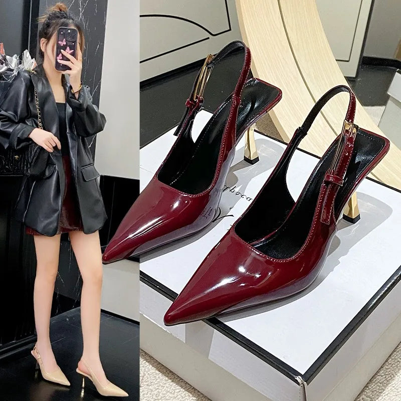 Summer High Heeled Sandals Pointed Toe Women Shoes Designer Stiletto Pumps Party Shoes Woman 2025 Sexy Dress