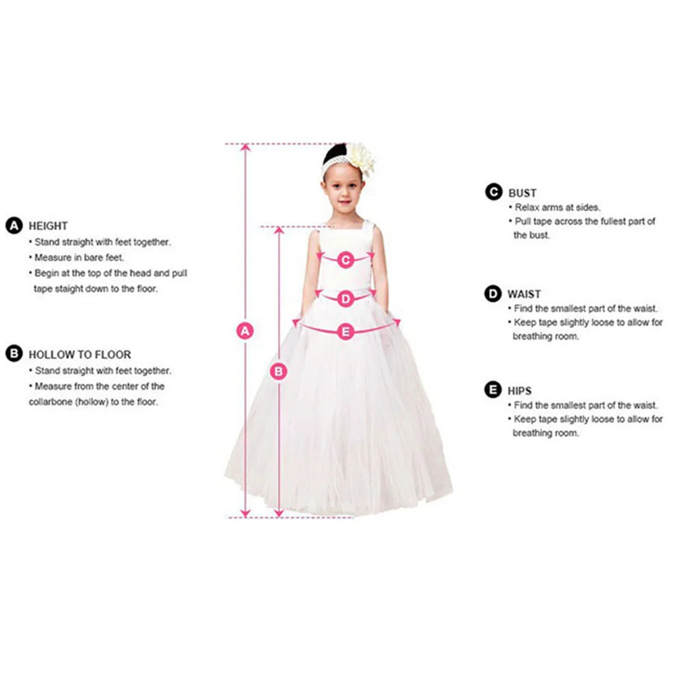 Rose Pink Girl Party Long Dresses Gold Appliqued Wedding 2025 Customized Birthday Pageant Feast Events Dress