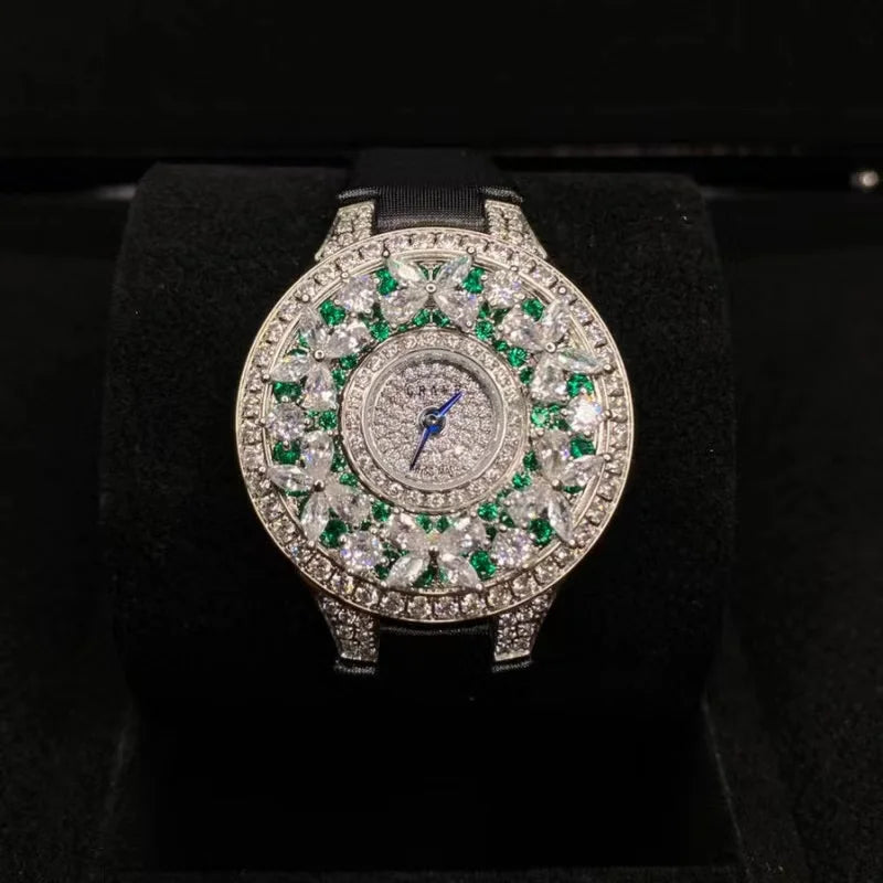 Luxury Colorful Women's Watch Quality Jewel Wristwatch Bracelet Elegant Timepiece for Ladies Luxury Brands Quartz Watches clock