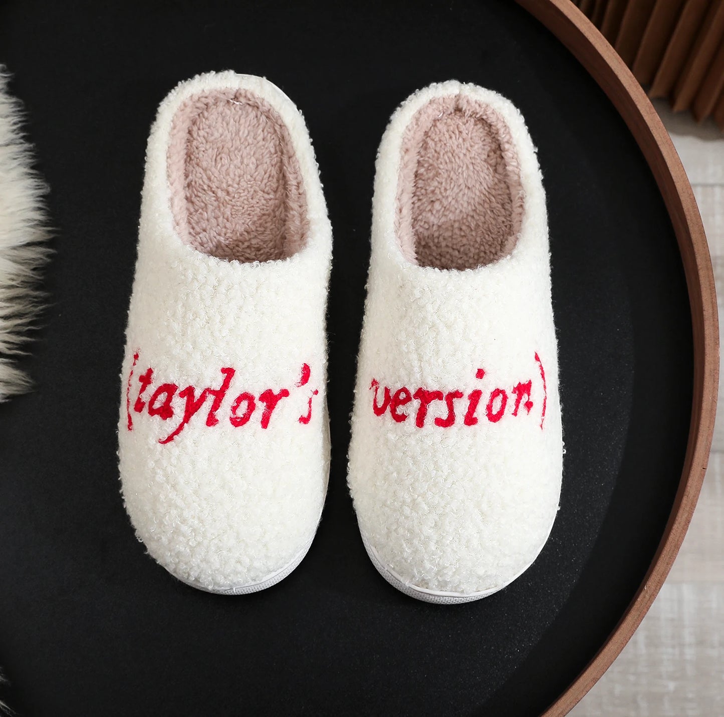 Winter home home tapors version pattern cotton slippers non-slip thick-soled wool cotton slippers