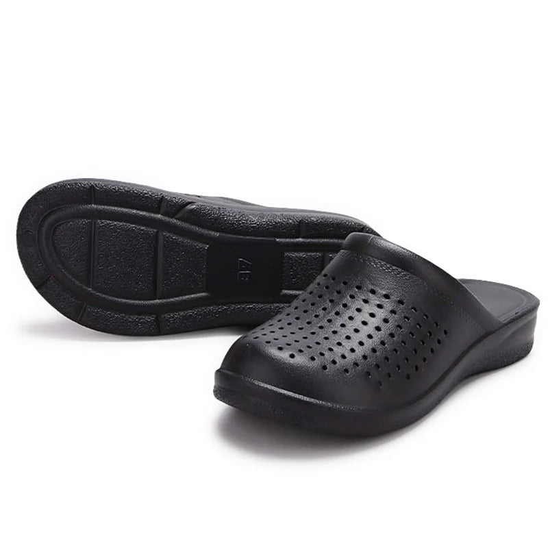 2025 Eva Soft Sole Doctor Nurse Slippers Women Lightweight Hollow Out Platform Slides Woman Solid Non Slip Beach Flip Flops 41