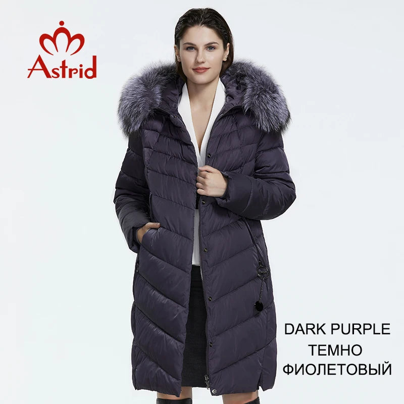Astrid 2022 Winter new arrival down jacket women with a fur collar loose clothing outerwear quality women winter coat FR-2160
