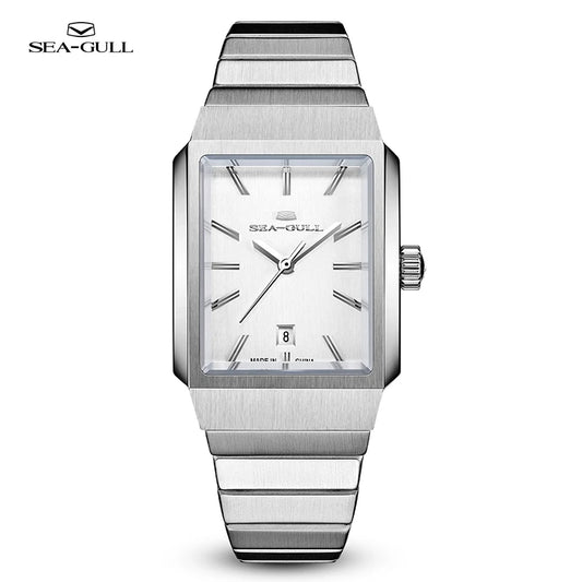Seagull Watch for Women Square Silver Wrist Watches Fashion Watches Ladies Automatic Mechanical Watches Clock Montre Femme 6169L
