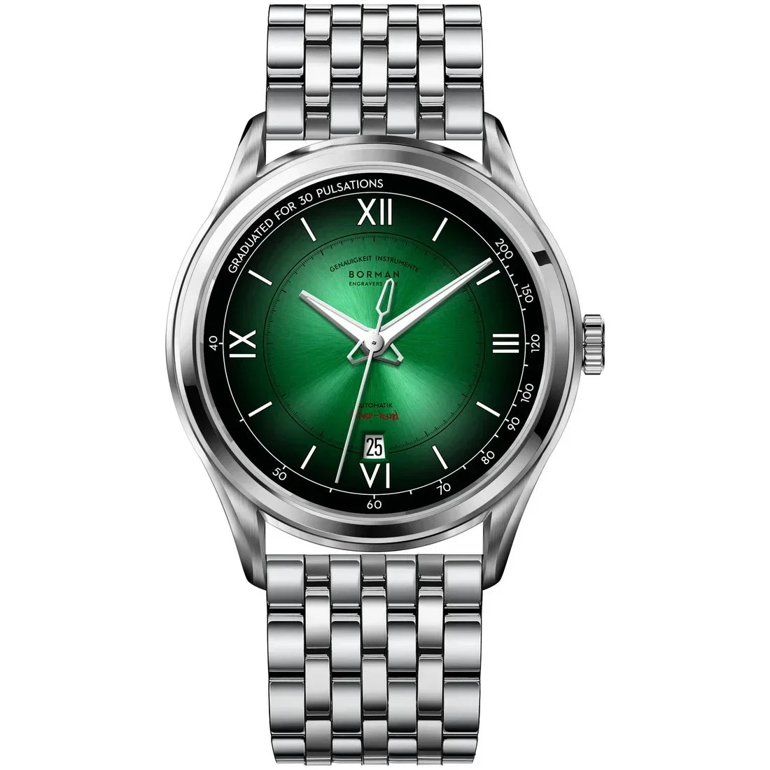 Borman Mens Automatic Watches Luxury Male Dress Watch Mechanical Wristwatch Fashion Waterproof Sapphire Gradient Dial Auto Date