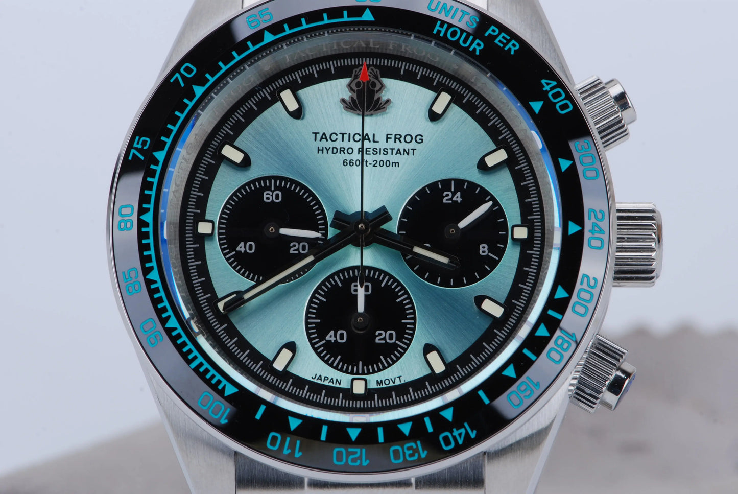 Tactical Frog VS75 Solar Chronograph Men Watch V2 41mm Quartz Movement Sapphire C3 Luminous 20Bar Waterproof Luxury Wrist Watch