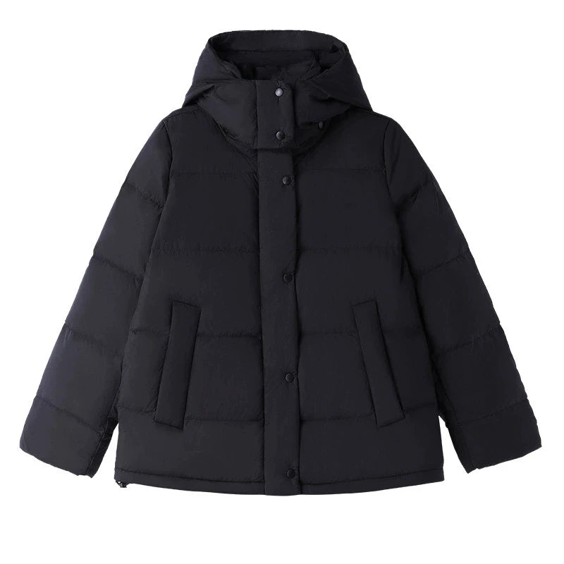 LU 2025 New Thick Winter Grey Goose Down Solid Color Leisure Coat L06