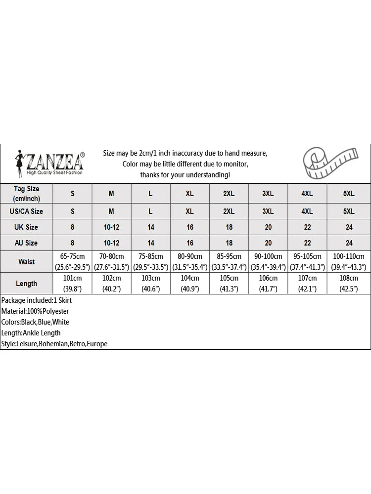 ZANZEA Women Korean Fashion Tiered Maxi Skirt Elastic Waist Casual Solid Color A-line Faldas Mujer Holiday Streetwear Long Jupes