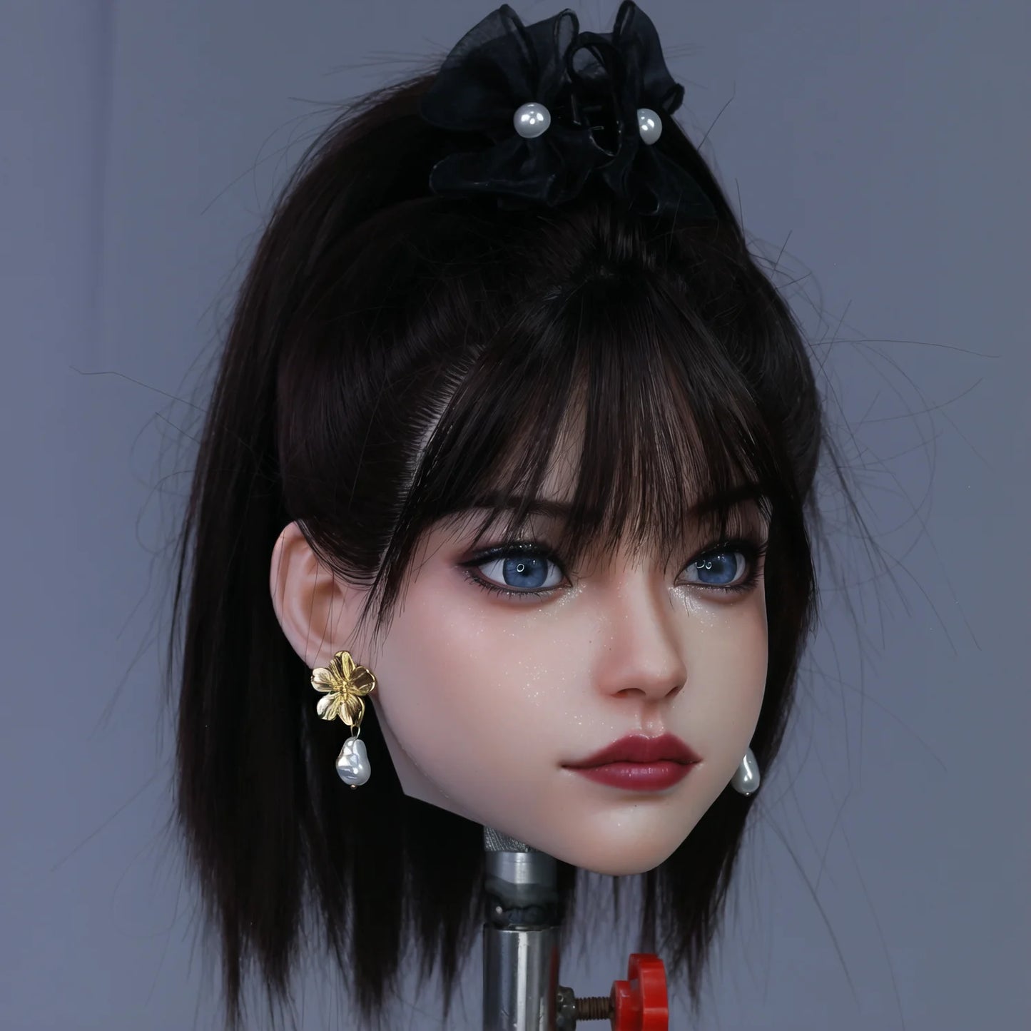 Full silicone head model, open design, special mouth channel, adult male toy, with hair and eyebrow transplantation technology,