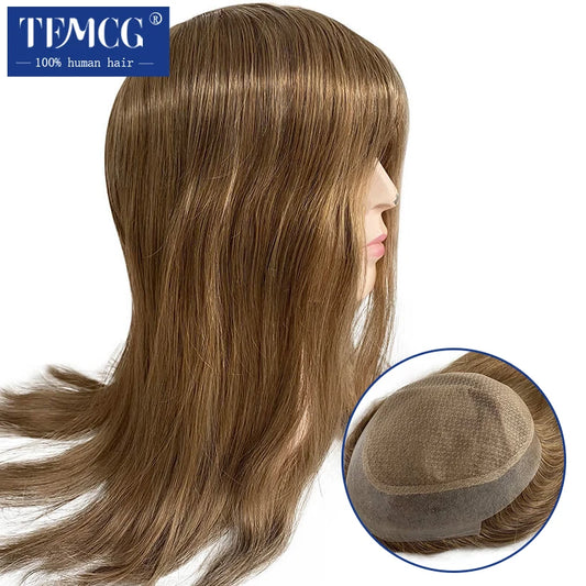 Customized Women Topper Silk Base With Pu Long Straight Remy Hair Wigs For Women 100% Natural Human Hair Toppers For Women