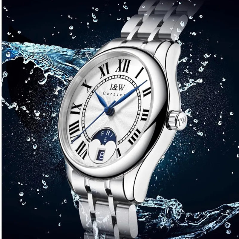 CARNIVAL Brand Luxury Mechanical Watch for Women Ladies Fashion Sapphire Automatic Movement Wristwatches Waterproof Reloj Mujer
