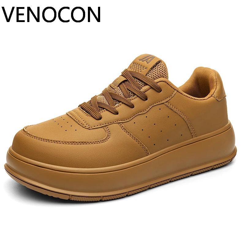 VENOCON Minimalist Stylish Shoes Sneakers Man Fabric Leather With Ball Wide Toe Box Nose More Stack Height Footwear For Women