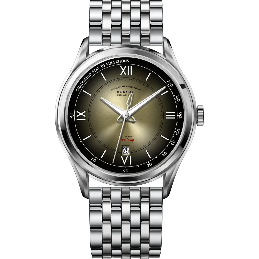 Borman Mens Automatic Watches Luxury Male Dress Watch Mechanical Wristwatch Fashion Waterproof Sapphire Gradient Dial Auto Date