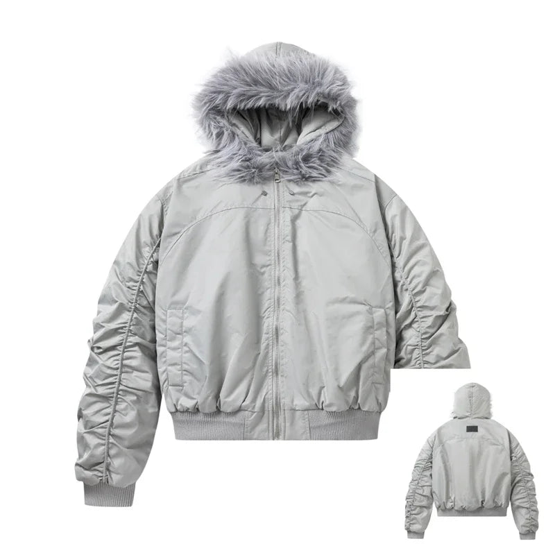 Women's Winter Down Jacket with Hood Female Winter 2024 Lightweight Padded Women Short Down Padding Jacket with Fur for Women