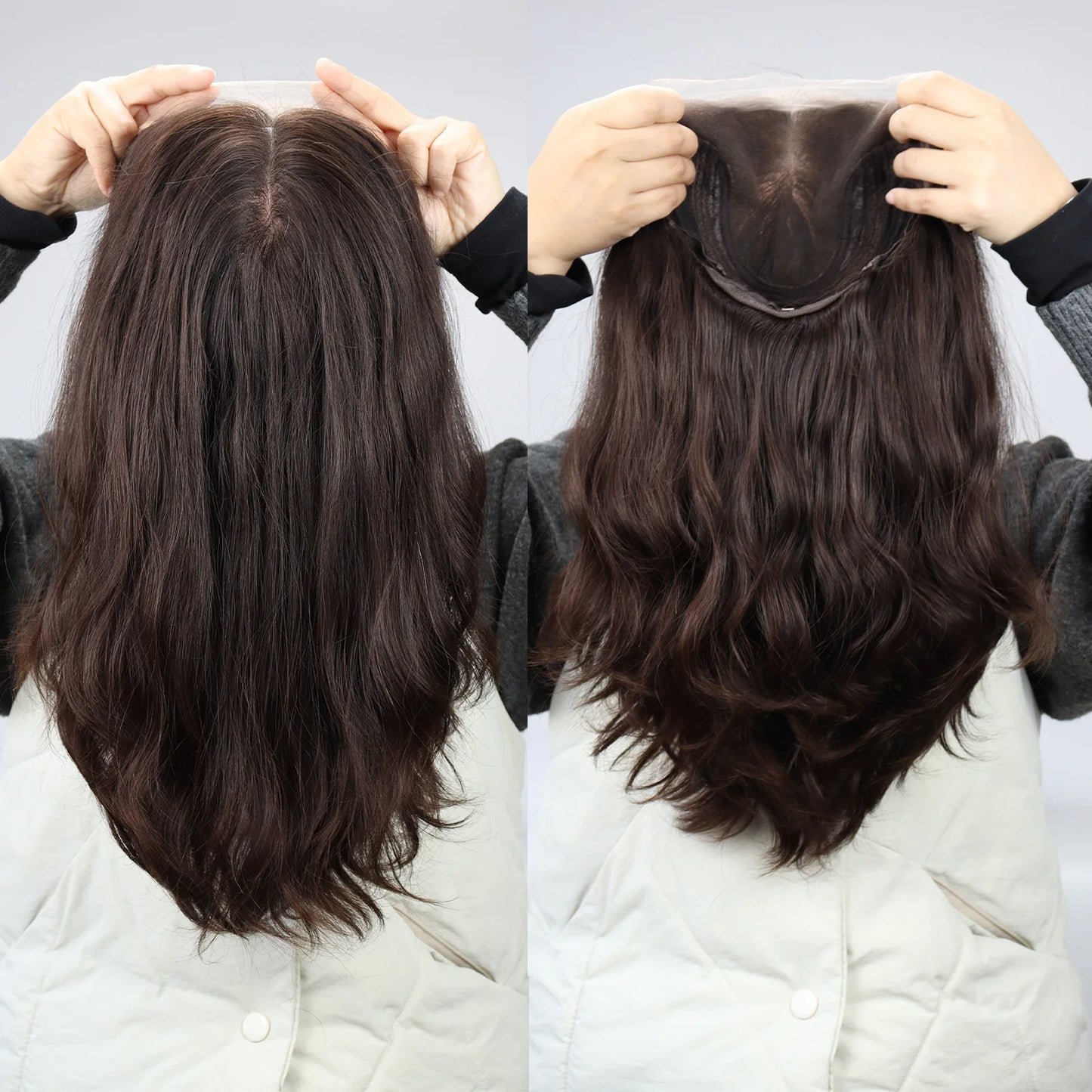 Sheitels Wig Swiss HD Lace Top Natural Wave Real Virgin European Hair Jewish Kosher Wig Thin Light Breathable Natural Hairline