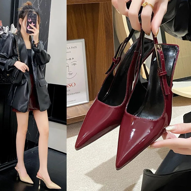 Summer High Heeled Sandals Pointed Toe Women Shoes Designer Stiletto Pumps Party Shoes Woman 2025 Sexy Dress