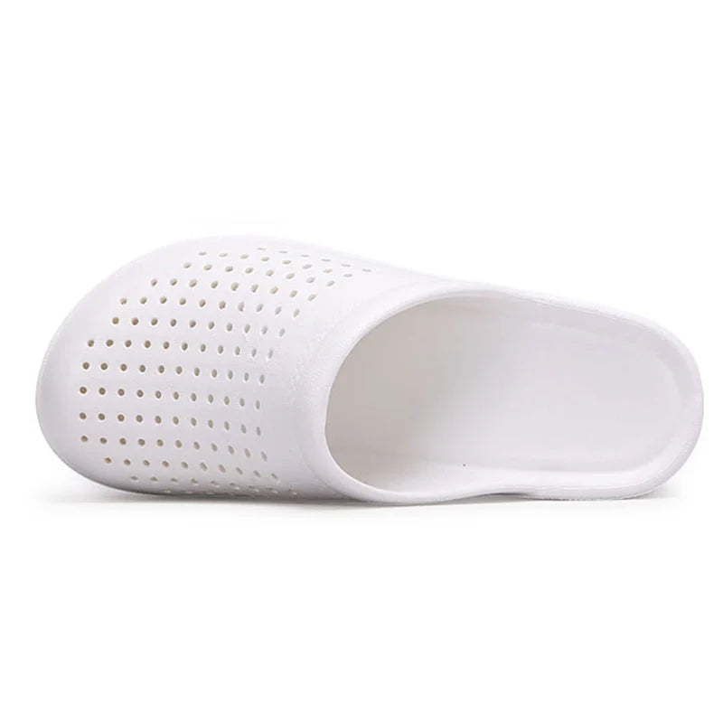 2025 Eva Soft Sole Doctor Nurse Slippers Women Lightweight Hollow Out Platform Slides Woman Solid Non Slip Beach Flip Flops 41