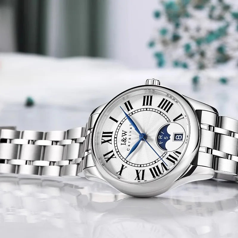 CARNIVAL Brand Luxury Mechanical Watch for Women Ladies Fashion Sapphire Automatic Movement Wristwatches Waterproof Reloj Mujer