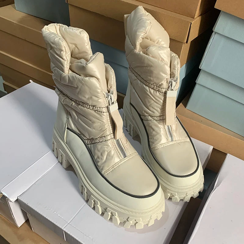 2024 Winter Snow Boots Women Plus Velvet Thickened Cold-resistant Warm Cotton Shoes Waterproof Non-slip Thick Sole