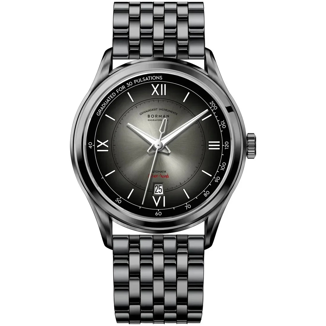 Borman Mens Automatic Watches Luxury Male Dress Watch Mechanical Wristwatch Fashion Waterproof Sapphire Gradient Dial Auto Date