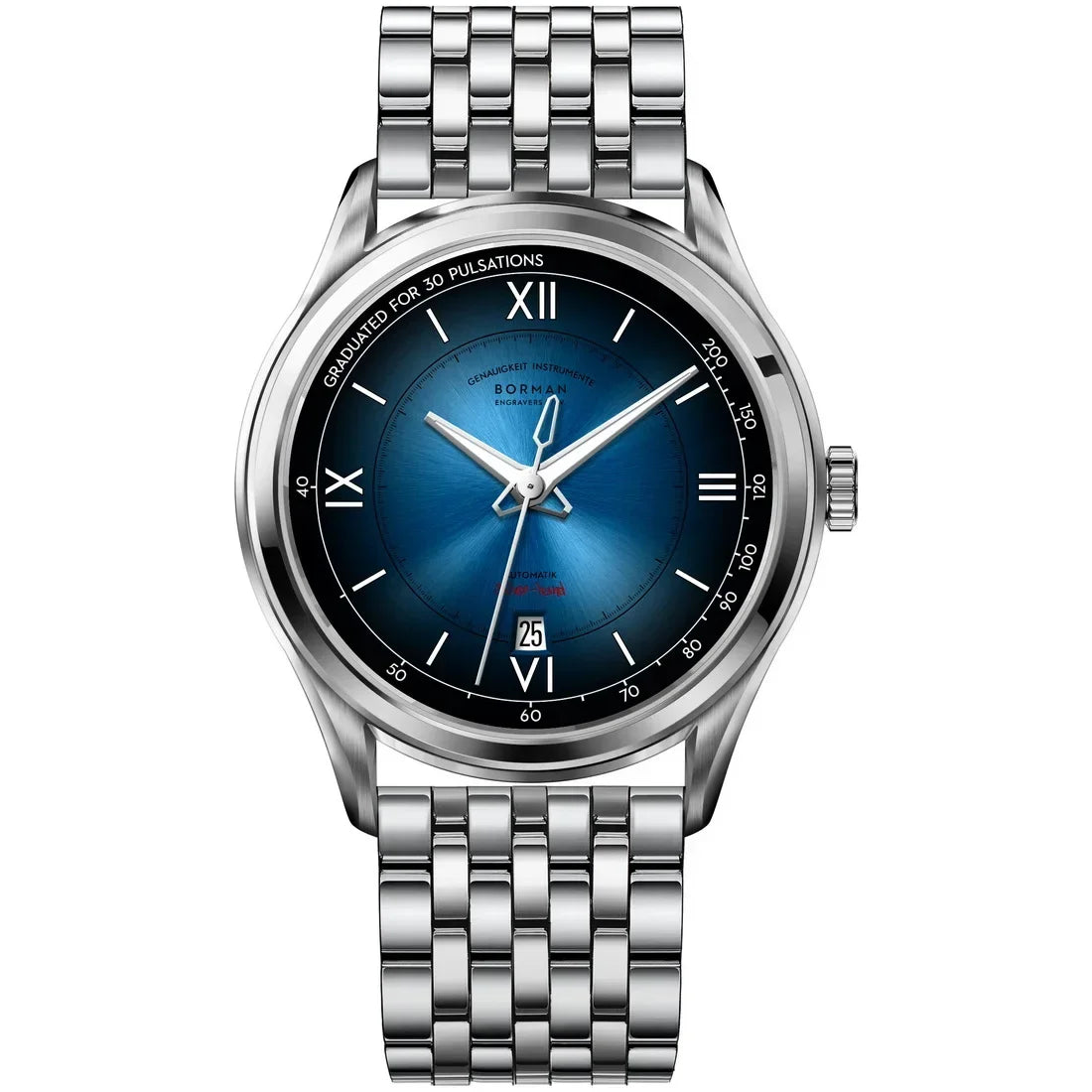 Borman Mens Automatic Watches Luxury Male Dress Watch Mechanical Wristwatch Fashion Waterproof Sapphire Gradient Dial Auto Date