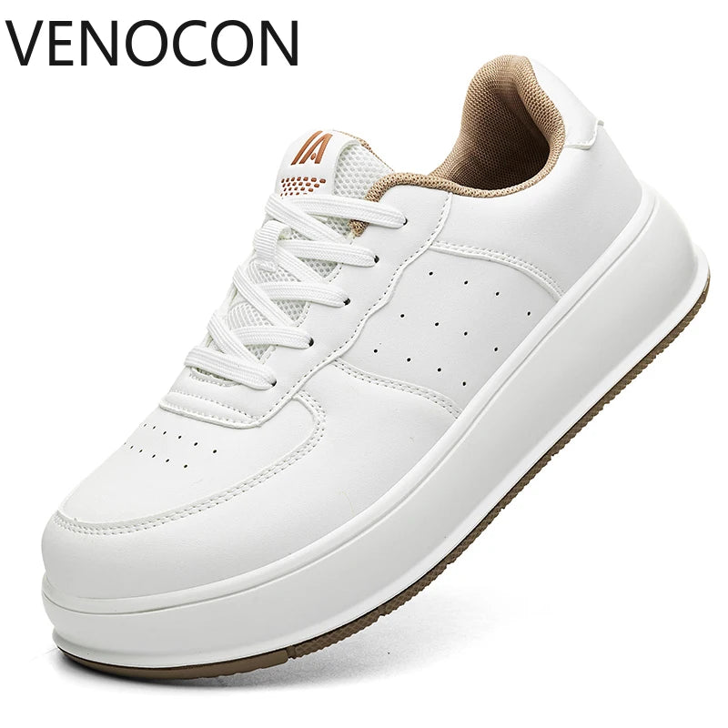 VENOCON Minimalist Stylish Shoes Sneakers Man Fabric Leather With Ball Wide Toe Box Nose More Stack Height Footwear For Women
