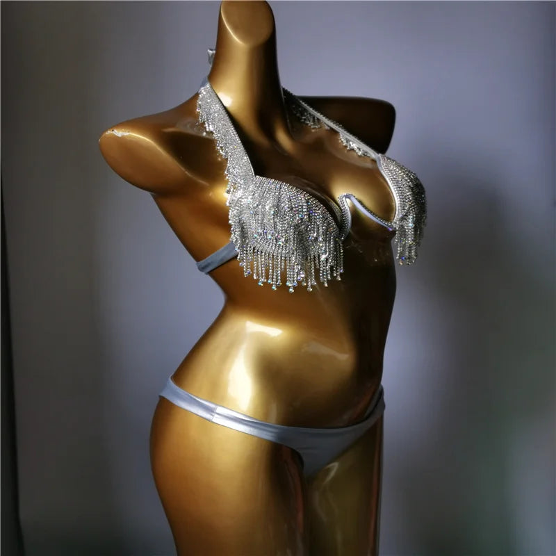 2022 venus vacation new style rhinestone bikini mature women swimwear diamond bling  bathing suit beachwear siamese stones biki