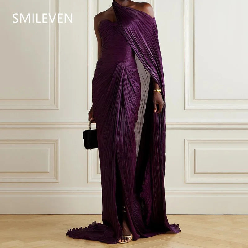 Smileven A-line Sleeveless Prom Dress فساتين س Saudi Arabia Backless Luxury Evening Gown Formal Dress Customized 2025