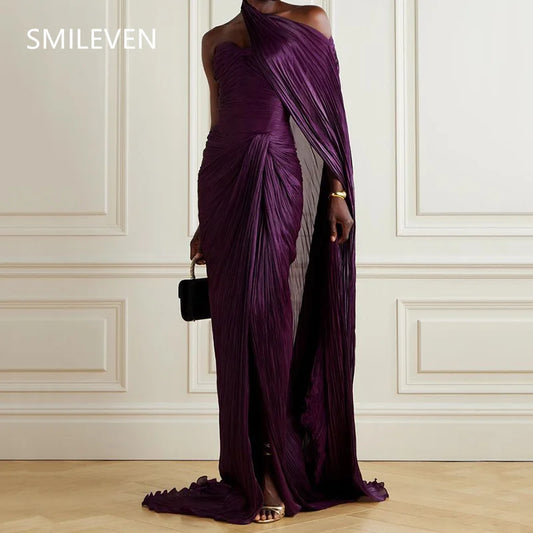 Smileven A-line Sleeveless Prom Dress فساتين س Saudi Arabia Backless Luxury Evening Gown Formal Dress Customized 2025