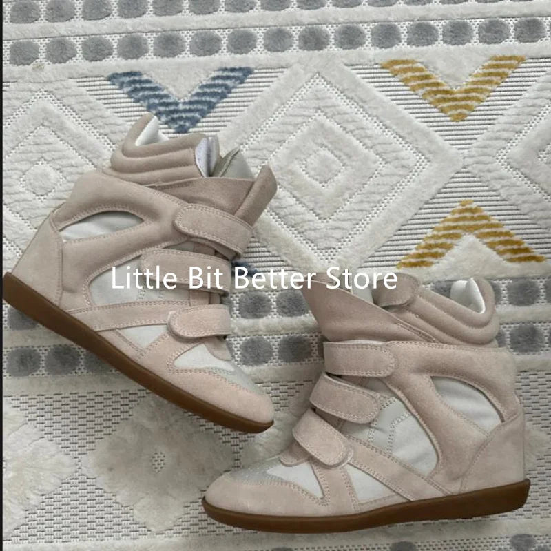 Autumn Winter Luxury Brand Design Women Ankle Boots Fashion Height Increasing Casual Shoes Leather Women Motorcycle Boots 2026