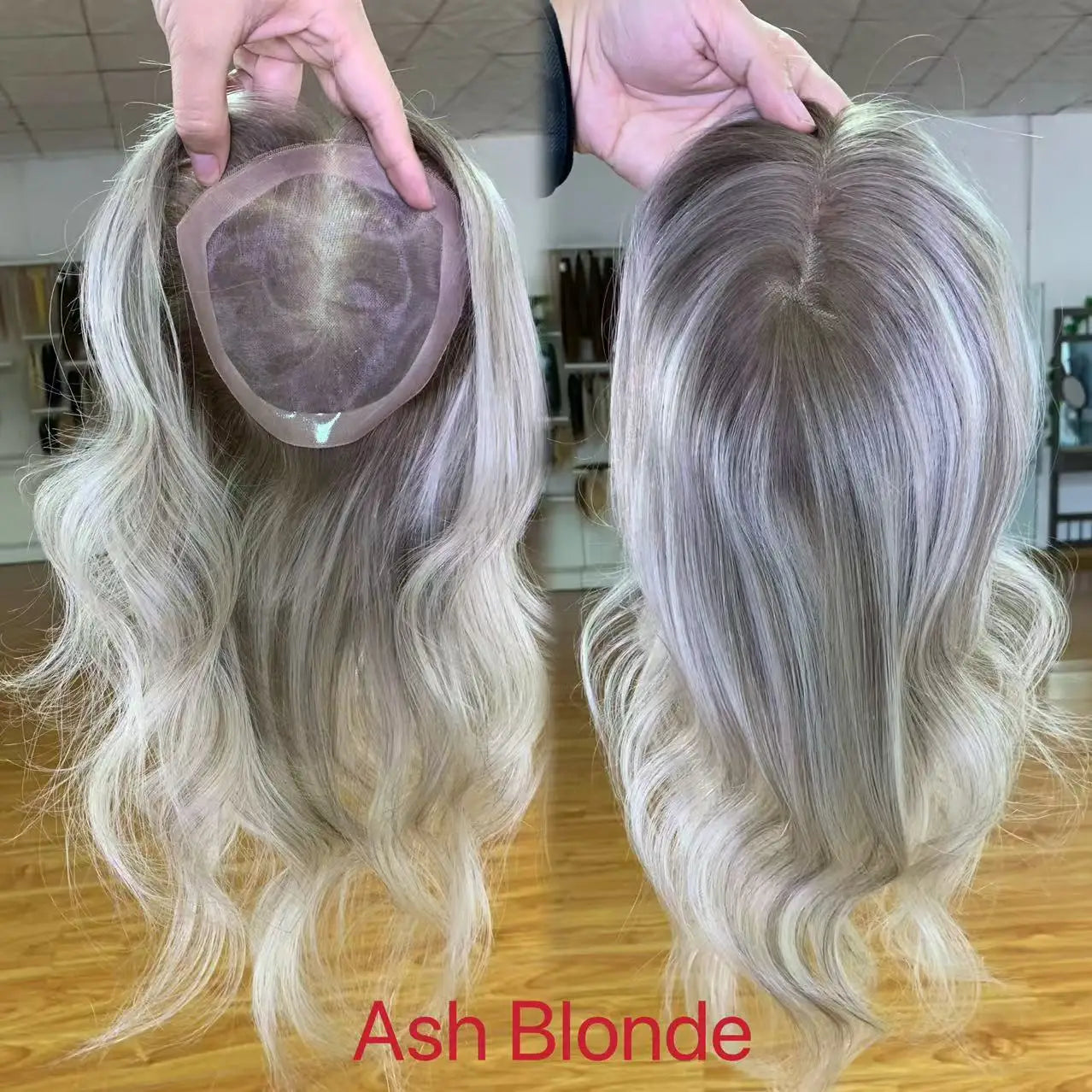 MONO Lace Toppers 6*6 inch Size European Raw Hair Women Toupee Invisible Free Part Hair Toppers Hair Extension