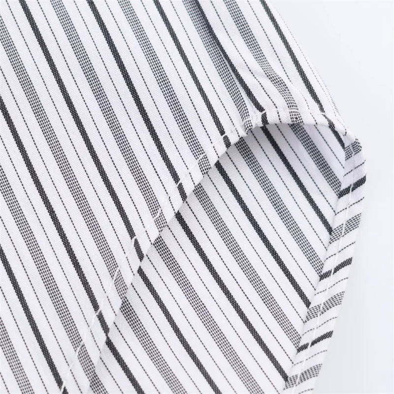 Ladies' shirt  new style  loose plus size  wearing tie  silk striped shirt  women's casual comfortable top