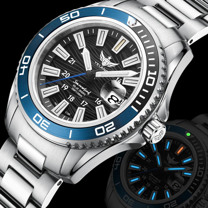 Yelang V1214 woman watch Japan VS43 Eco-Drive Solar watch 36mm Women Fashion Sapphire swiss luminous 100M Waterproof Watch