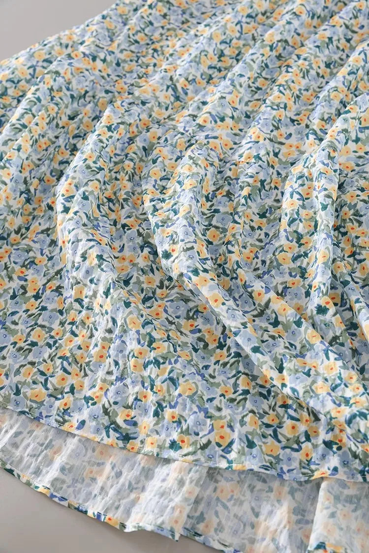 Women Skirt 2024 Summer New Fashion Temperament Gentle Vintage A-line Side Slit Skirt Slim Versatile Waist