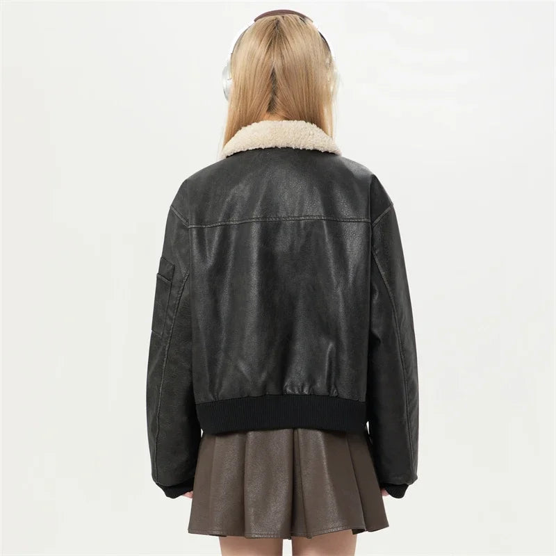 Winter Coats Woman 2024 New in Outerwears Jackets for Women Offers Female Outer Faux Fur Coat Women's Motorcycle Leather Jacket