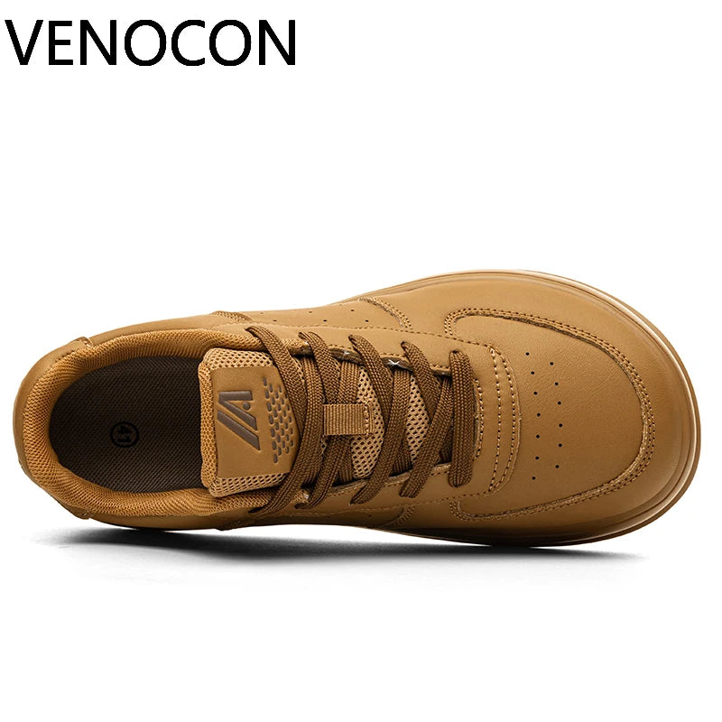 VENOCON Minimalist Stylish Shoes Sneakers Man Fabric Leather With Ball Wide Toe Box Nose More Stack Height Footwear For Women