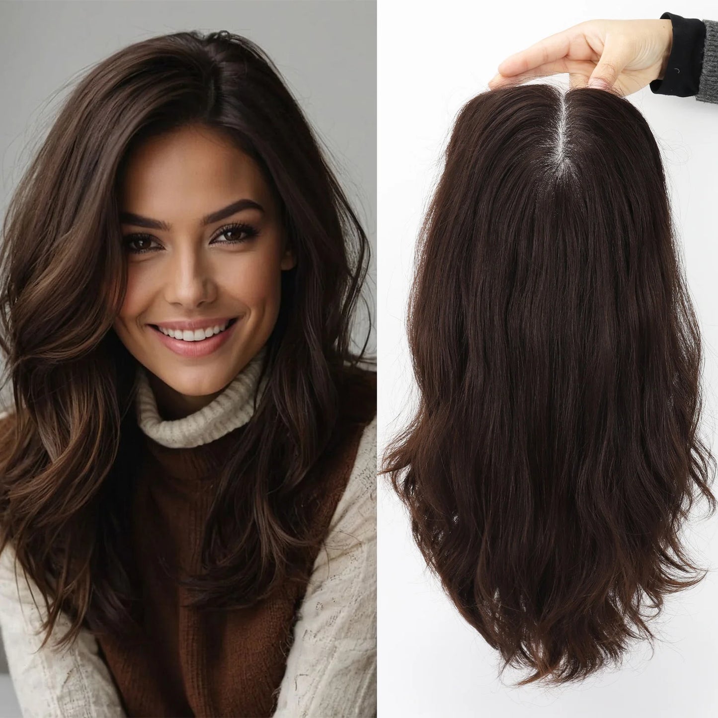 Sheitels Wig Swiss HD Lace Top Natural Wave Real Virgin European Hair Jewish Kosher Wig Thin Light Breathable Natural Hairline