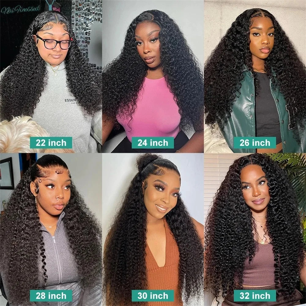 13x4 13x6 Water Wave HD Lace Front Wigs For Black Women Pre Plucked With Baby Hair Curly Human Hair Wigs Deep Wave Closure Wigs
