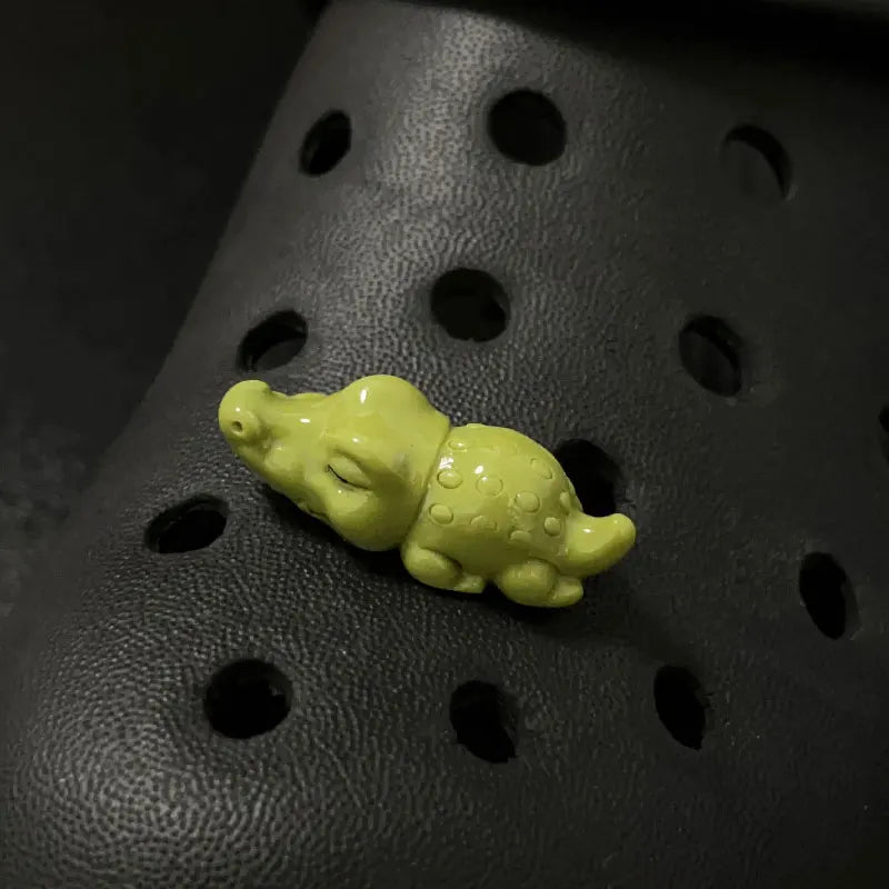 Cute Marine Animal Sleep Crocodile Noctilucent Shoe Charms for Crocs Decorations Garden Sandals Clogs Pins Slipper Accessories